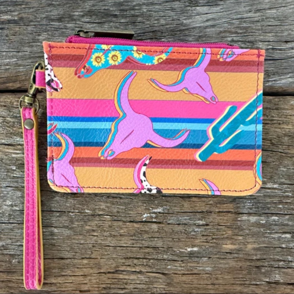 Catchfly Studio Leather Western Wristlet/Card Holder NWT